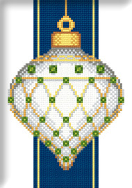 Схема "White Faberge Christmas Ornament with Emeralds"