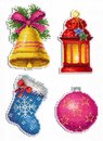 Новогодние магниты. Магниты (пластиковая канва)