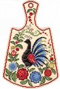 Расписной павлин. Декоративная кухонная доска 29*19 см (деревянная основа)