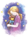 Перед сном (скетч для раскрашивания)