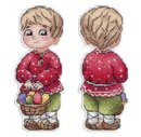 Мальчик с пасхальной корзинкой (13*7 см) (пластиковая канва)
