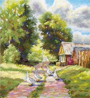 На деревенской дороге (20*22 см)